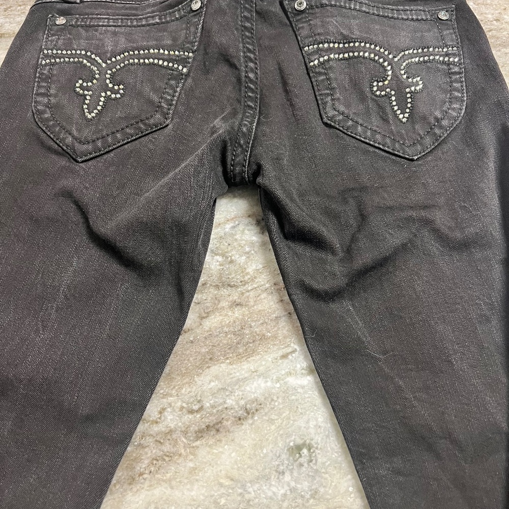 Ladies black Rock Revival jeans sz 28